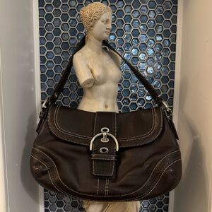 Y2K Coach Brown Soho Shoulder Bag Silver Hardware EUC. No: F0078-F10910